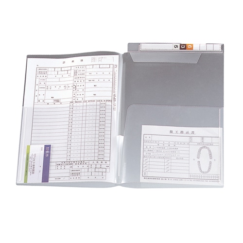 リヒトラブ カルテフォルダー(フラップ付)ダブル(横型) A4 HK2004 1セット(500枚:100枚×5箱)(ご注文単位1セット)【直送品】