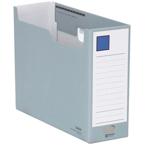 キングジム　Gボックス　A4ヨコ　収納幅100mm　青　再生ボード製　4033-B　1セット（5冊）（ご注文単位1セット）【直送品】