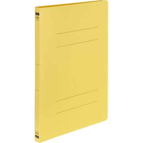 TANOSEE　書類が出し入れしやすい丈夫なフラットファイル「ラクタフ」　A4タテ　150枚収容　背幅20mm　イエロー　1セット（50冊：5冊×10パック）（ご注文単位1セット）【直送品】