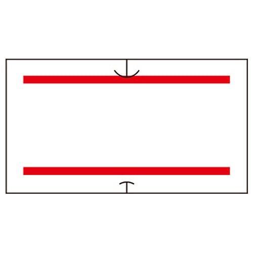 サトー　SP／UNO1C共通ラベル　共通-3　赤二本線　強粘　419999031　1セット（100巻：10巻×10パック）（ご注文単位1セット）【直送品】