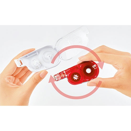 プラス　修正テープ　ホワイパースイッチ　交換テープ　6mm幅×15m　レッド　WH-1516R　1セット（10個）（ご注文単位1セット）【直送品】