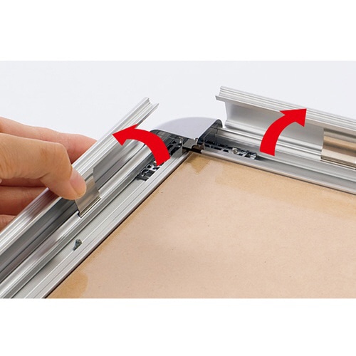 シンエイ ポスターグリップ シルバー(梨地調)屋内用 A1 外寸891×644mm PG-32R 1セット(3枚)(ご注文単位1セット)【直送品】