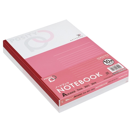 コクヨ　ノート（POSITY）　セミB5　A罫　30枚　P3ノ-31AX10　1セット（50冊：10冊×5パック）（ご注文単位1セット）【直送品】