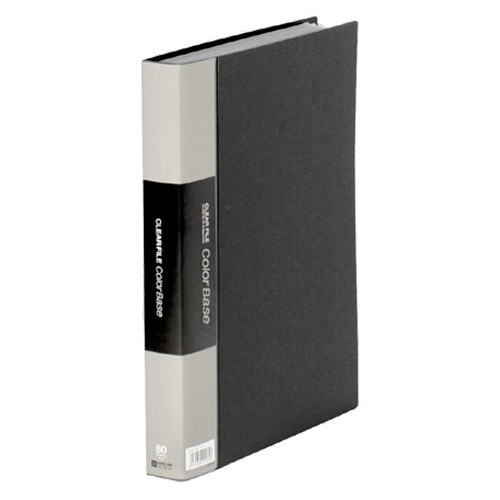 キングジム クリアーファイル カラーベーストリプル A4タテ 60ポケット 背幅35mm 黒 132-3C-BK 1セット(5冊)(ご注文単位1セット)【直送品】