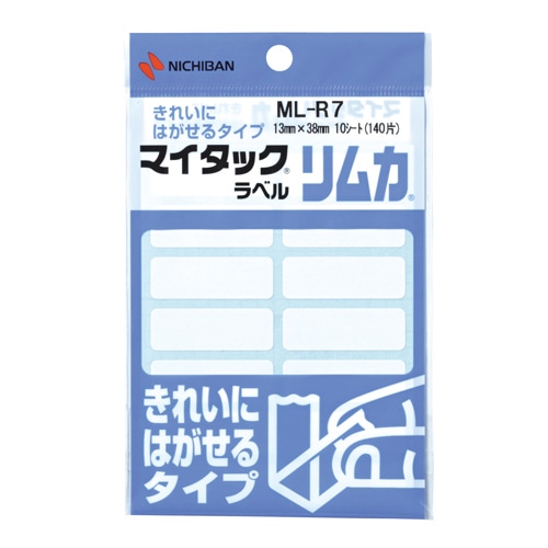 ニチバン マイタックラベルリムカ 一般無地 13×38mm ML-R7 1セット(1400片:140片×10パック)(ご注文単位1セット)【直送品】
