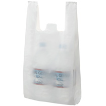 TANOSEE 乳白レジ袋 20号 ヨコ215×タテ450×マチ幅125mm 1セット(1000枚:100枚×10パック)(ご注文単位1セット)【直送品】