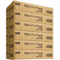 TANOSEE　乳白レジ袋　45号　ヨコ290×タテ540×マチ幅150mm　1セット（6000枚：100枚×60パック）（ご注文単位1セット）【直送品】