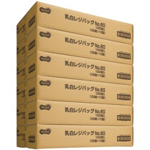 TANOSEE　乳白レジ袋　60号　ヨコ340×タテ590×マチ幅160mm　1セット（6000枚：100枚×60パック）（ご注文単位1セット）【直送品】