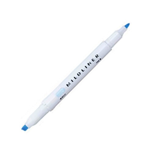 ゼブラ　ラインマーカー　マイルドライナー　マイルドブルー　WKT7-MBL　1セット（10本）（ご注文単位1セット）【直送品】
