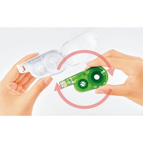 プラス　修正テープ　ホワイパースイッチ　交換テープ（簡易パッケージ）　4mm幅×15m　グリーン　WH-1514R　GR　1セット（10個）（ご注文単位1セット）【直送品】