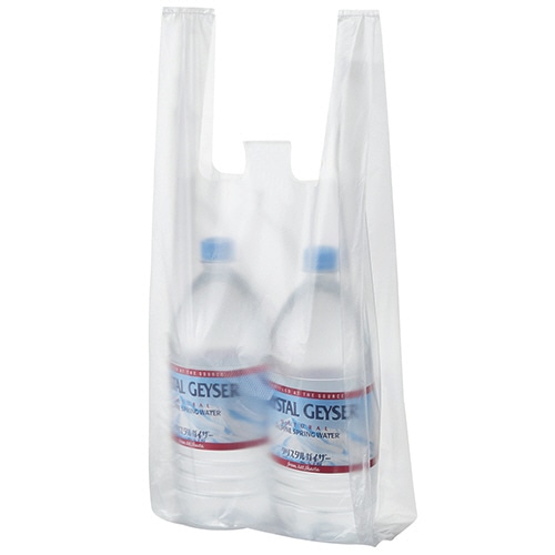 TANOSEE　半透明レジ袋　20号　ヨコ210×タテ460×マチ幅130mm　1セット（1000枚：100枚×10パック）（ご注文単位1セット）【直送品】