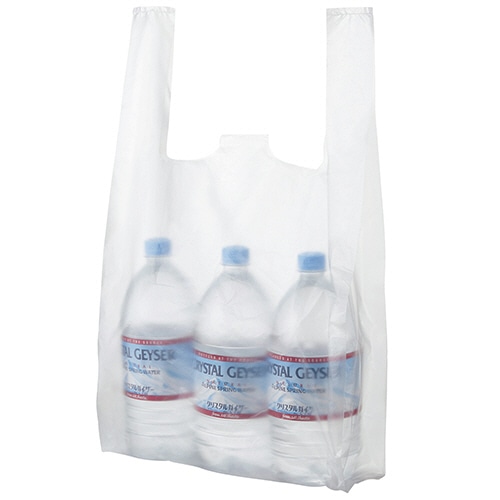 TANOSEE　半透明レジ袋　45号　ヨコ300×タテ530×マチ幅140mm　1セット（1000枚：100枚×10パック）（ご注文単位1セット）【直送品】