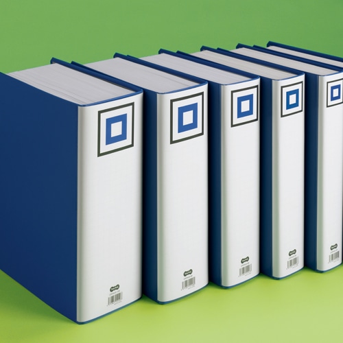 TANOSEE 両開きパイプ式ファイルV A4タテ 400枚収容 40mmとじ 背幅55mm 青 1セット(30冊)(ご注文単位1セット)【直送品】