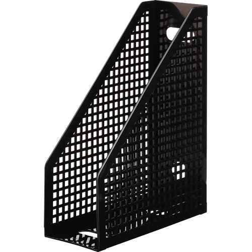 TANOSEE メッシュボックス A4タテ 背幅103mm 黒 1セット(10個)(ご注文単位1セット)【直送品】