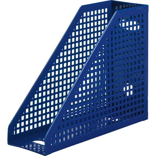 TANOSEE メッシュボックス A4タテ 背幅103mm 青 1セット(10個)(ご注文単位1セット)【直送品】