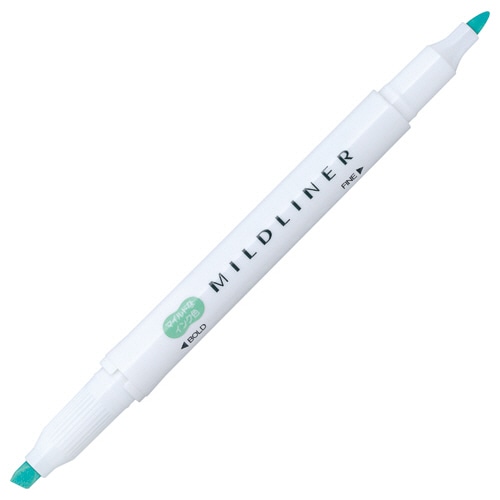 ゼブラ　ラインマーカー　マイルドライナー　マイルドブルーグリーン　WKT7-MBG　1セット（10本）（ご注文単位1セット）【直送品】