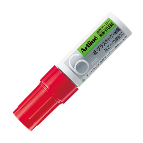 シヤチハタ　油性マーカー　アートライン　角6　赤　K-50　1セット（10本）（ご注文単位1セット）【直送品】