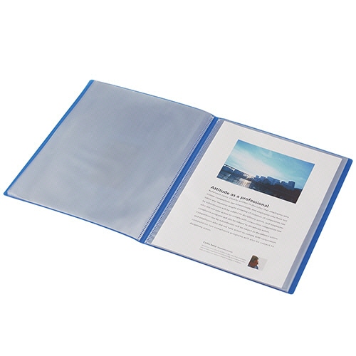 コクヨ　クリヤーブック（ノビータ）　固定式　A4タテ　40ポケット　背幅8～50mm　青　ラ-NV40B　1セット（10冊）（ご注文単位1セット）【直送品】