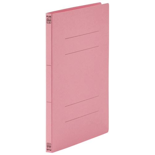 プラス　抗菌フラットファイル　A4タテ　180枚収容　背幅18mm　ピンク　No.021AB　1セット（10冊）（ご注文単位1セット）【直送品】