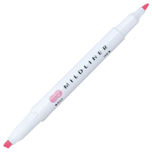 ゼブラ　ラインマーカー　マイルドライナー　マイルドピンク　WKT7-MP　1セット（10本）（ご注文単位1セット）【直送品】