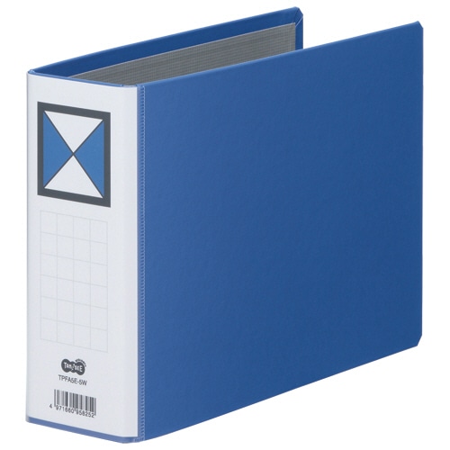 TANOSEE　両開きパイプ式ファイル　A5ヨコ　500枚収容　50mmとじ　背幅66mm　青　1セット（30冊）（ご注文単位1セット）【直送品】