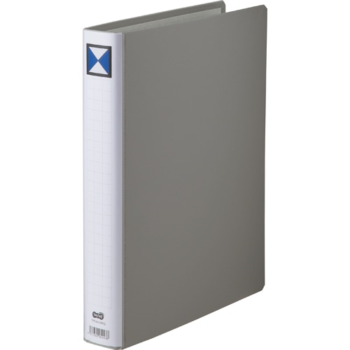 TANOSEE　両開きパイプ式ファイル　A4タテ　300枚収容　30mmとじ　背幅46mm　グレー　1セット（30冊）（ご注文単位1セット）【直送品】
