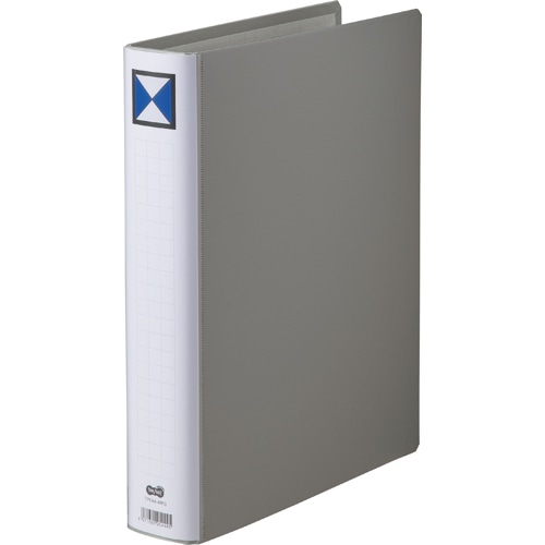 TANOSEE　両開きパイプ式ファイル　A4タテ　400枚収容　40mmとじ　背幅56mm　グレー　1セット（30冊）（ご注文単位1セット）【直送品】