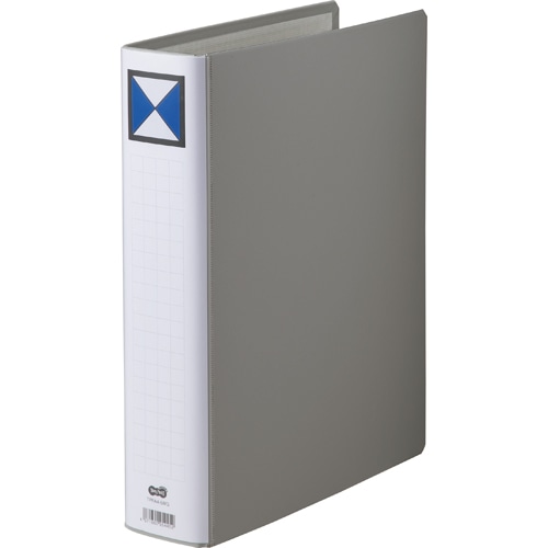 TANOSEE　両開きパイプ式ファイル　A4タテ　500枚収容　50mmとじ　背幅66mm　グレー　1セット（30冊）（ご注文単位1セット）【直送品】