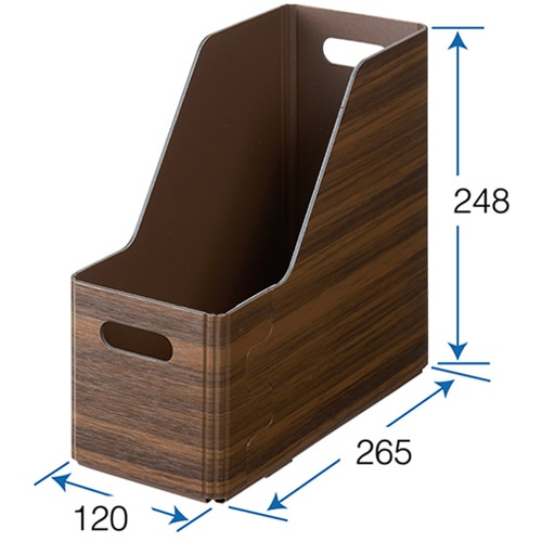 キングジム キーニ スタッキングユニットボックス Sロング ブラウン KW1012L-BR 1セット(3個)(ご注文単位1セット)【直送品】