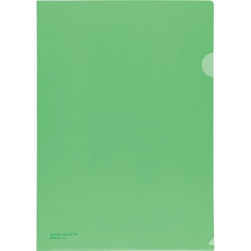 ライオン事務器　PPカラーホルダー　A4　厚さ0.2mm　ライトグリーン　CF-6　1セット（5枚）（ご注文単位1セット）【直送品】