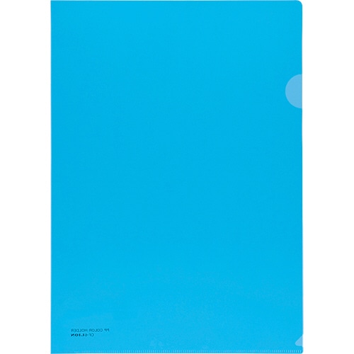 ライオン事務器　PPカラーホルダー　A4　厚さ0.2mm　ライトブルー　CF-6　1セット（5枚）（ご注文単位1セット）【直送品】