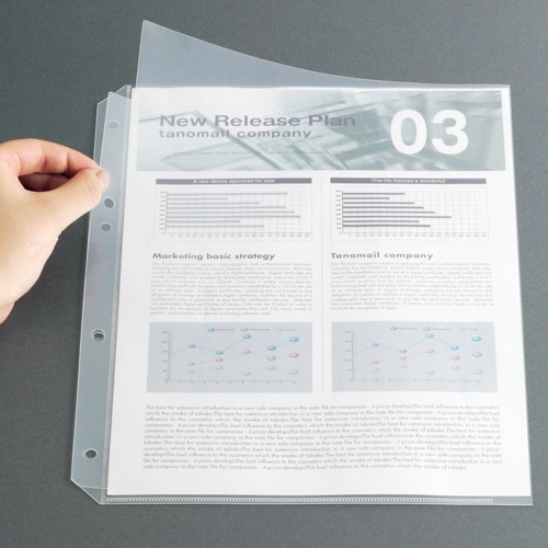 プラス　クリアーホルダー　A4タテ　4穴　クリアー　FL-153HO　1セット（10枚）（ご注文単位1セット）【直送品】