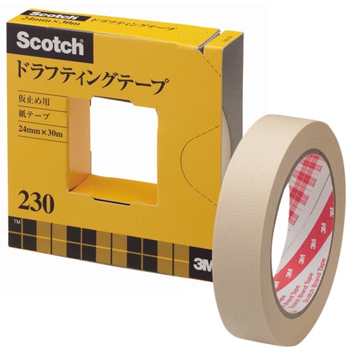 3M　スコッチ　ドラフティングテープ　230　大巻　24mm×30m　230-3-24　1セット（5巻）（ご注文単位1セット）【直送品】