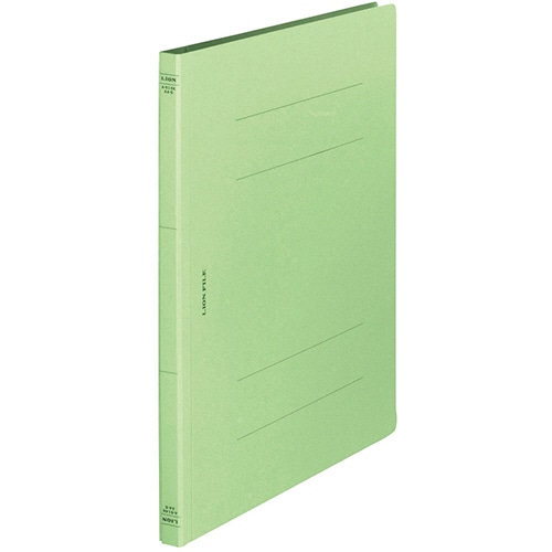 ライオン事務器　フラットファイル（環境）　樹脂押え具　A4タテ　150枚収容　背幅18mm　ライトグリーン　A-514KA4S　1セット（10冊）（ご注文単位1セット）【直送品】