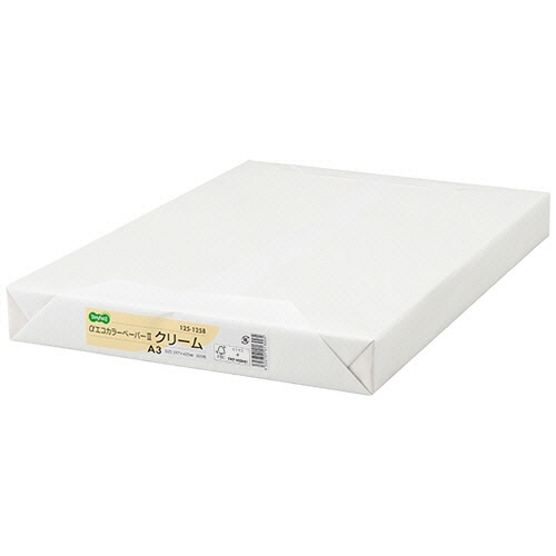TANOSEE　αエコカラーペーパーII　A3　クリーム　1セット（1500枚：500枚×3冊）（ご注文単位1セット）【直送品】
