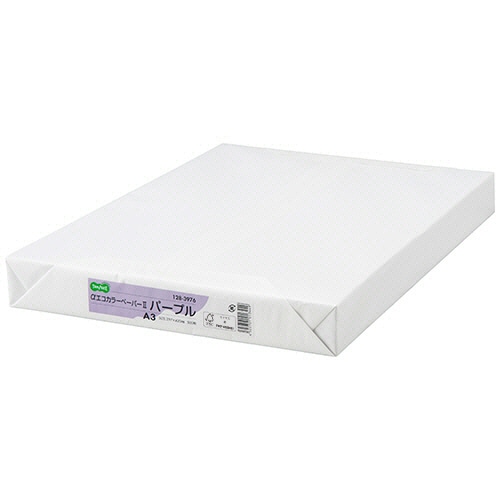 TANOSEE　αエコカラーペーパーII　A3　パープル　1セット（1500枚：500枚×3冊）（ご注文単位1セット）【直送品】