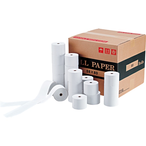 クリエイティア　感熱ロール紙　ノーマル保存　幅58×直径50mm×長さ23m　芯内径12mm　SR5850　1セット（100巻：5巻×20パック）（ご注文単位1セット）【直送品】