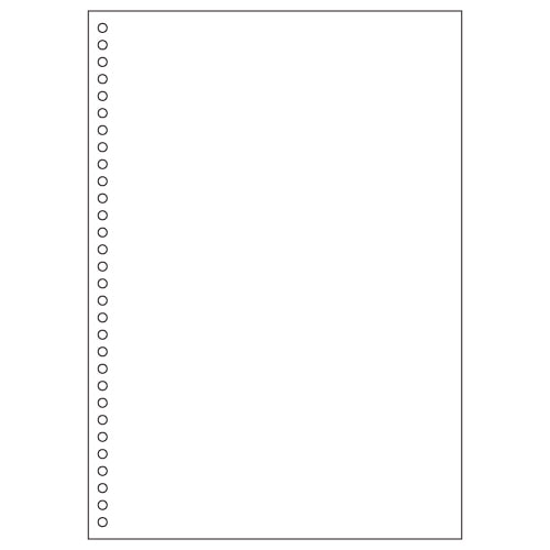 ヒサゴ　マルチプリンタ帳票（森林認証紙）　A4　白紙　30穴　FSC2049　1セット（500枚：100枚×5冊）（ご注文単位1セット）【直送品】