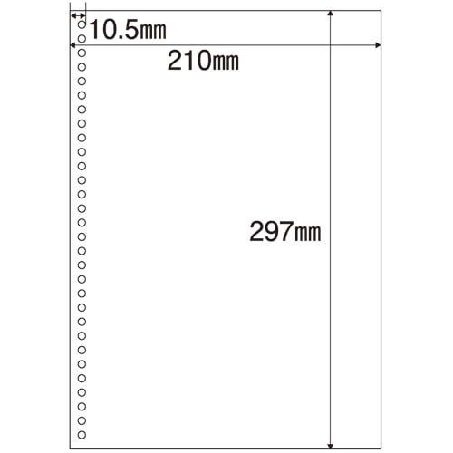 ヒサゴ マルチプリンタ帳票(森林認証紙) A4 白紙 30穴 FSC2049 1セット(500枚:100枚×5冊)(ご注文単位1セット)【直送品】