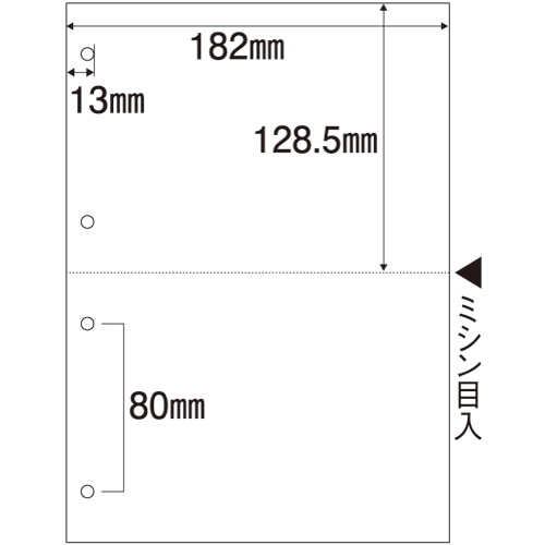 ヒサゴ マルチプリンタ帳票(森林認証紙) B5 白紙 2面 4穴 FSC2053 1セット(500枚:100枚×5冊)(ご注文単位1セット)【直送品】
