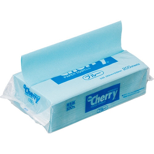 新橋製紙　ペーパータオル　ニューチェリー　ブルー　レギュラー　200枚／パック　CH2030B　1セット（35パック）（ご注文単位1セット）【直送品】