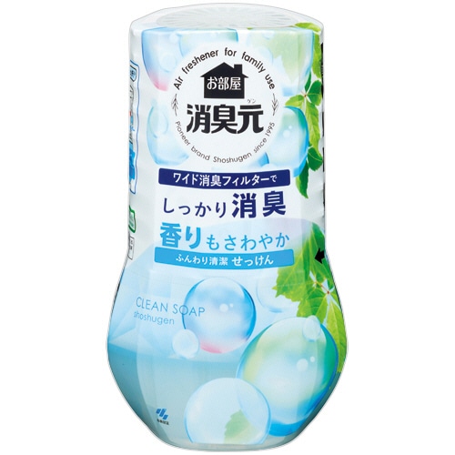 小林製薬　お部屋の消臭元　ふんわり清潔せっけん　400mL　1セット（5個）（ご注文単位1セット）【直送品】