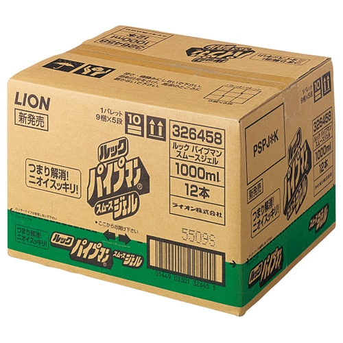 ライオン　ルック　パイプマン　スムースジェル　1000ml　1セット（12本）（ご注文単位1セット）【直送品】