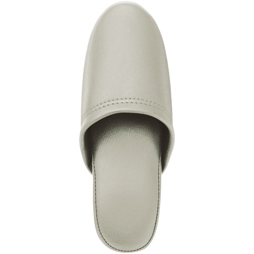 オーミケンシ 抗菌ビニールレザー調スリッパ ホワイトグレー 1セット(30足)(ご注文単位1セット)【直送品】