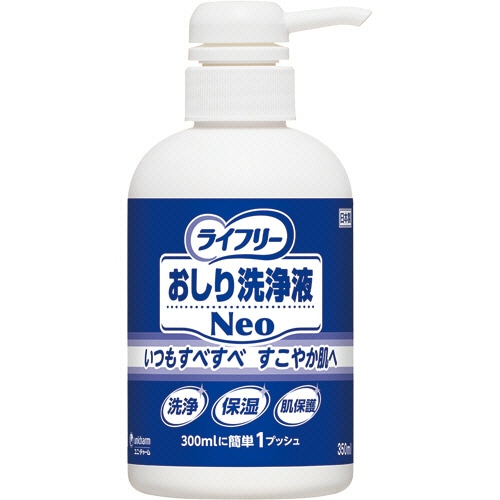 ユニ・チャーム　ライフリー　おしり洗浄液Neo　さわやかな石鹸調の香り　本体　350ml　1セット（6本）（ご注文単位1セット）【直送品】