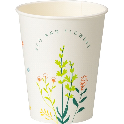 TANOSEE 紙コップ AND FLOWERS(アンド フラワーズ) 275mL(9オンス) 1セット(1500個:50個×30パック)(ご注文単位1セット)【直送品】