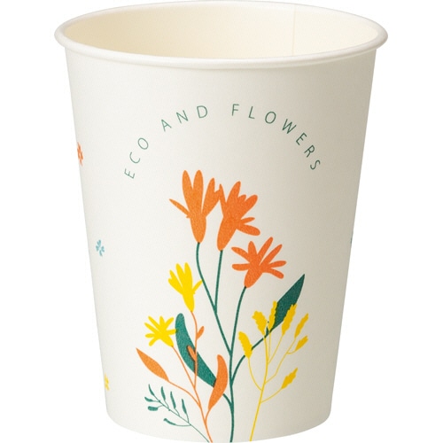 TANOSEE 紙コップ AND FLOWERS(アンド フラワーズ) 275mL(9オンス) 1セット(1500個:50個×30パック)(ご注文単位1セット)【直送品】