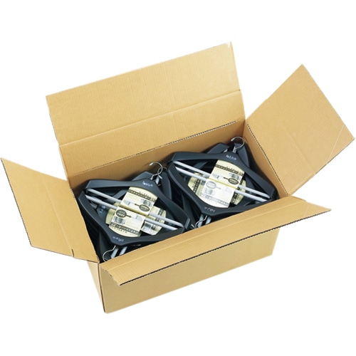 シンコハンガー　リバース　ジャケットハンガー　クリップ　42cm　ブラック　RJH-C42　1セット（60本）（ご注文単位1セット）【直送品】