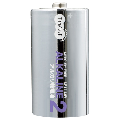 TANOSEE　アルカリ乾電池　単2形　1セット（300本：2本×150パック）（ご注文単位1セット）【直送品】