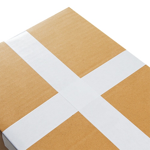 TANOSEE クラフトテープ 重ね貼可能 50mm×50m 厚み約0.14mm 茶 1セット(150巻)(ご注文単位1セット)【直送品】